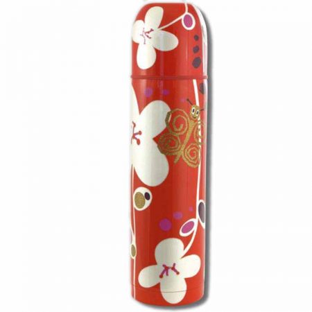 termo-mini-keep cool-rojo-withe flower