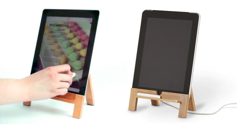 soporte madera ipad