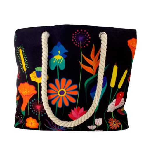 Bolso Grande de playa negro Pylones