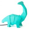 Lampara mesa dinosaurio verde origami