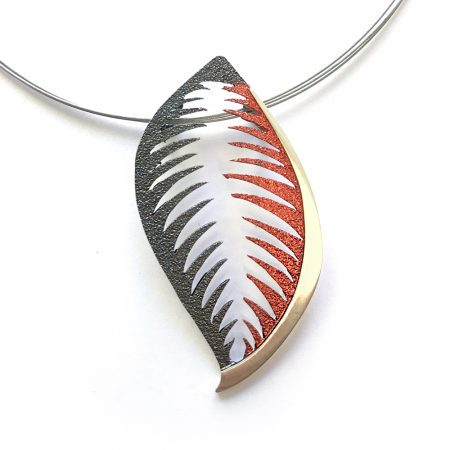 Colgante Orfega Trópico Rojo de plata