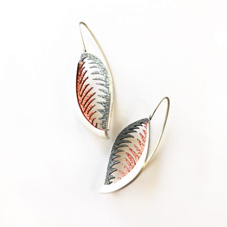 Pendiente de Plata Orfega Trópico Rojo