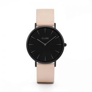 Reloj mujer Cluse la boheme esfera Negra correa Nude