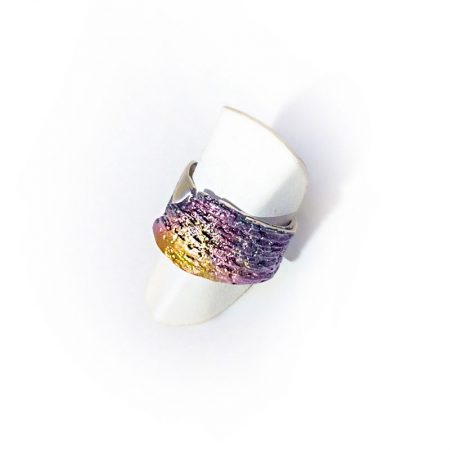 Anillo plata Orfega Aurora Malva y Dorado