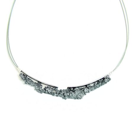 Collar Plata Orfega Arnía Gris