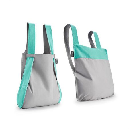 Bolsa-mochila plegable Menta y Gris