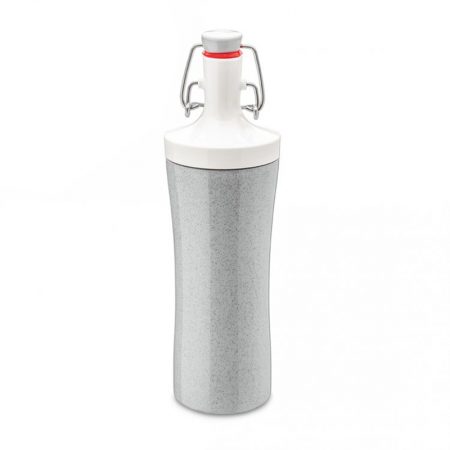 Botella de agua ecológica color blanco y gris