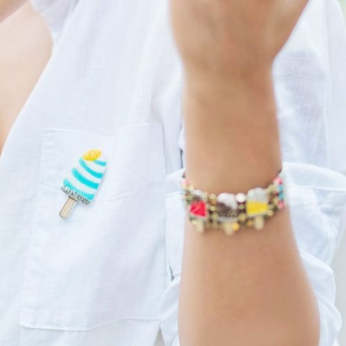 Broche orignal «helado de limón y nata» Taratata