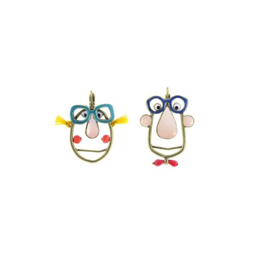 Pendientes de «Parejitas con gafas» con gancho Taratata