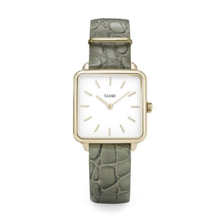 Reloj CLUSE La Tétragone "Cocodrilo Verde"