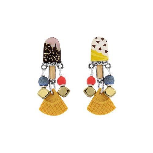 Pendientes "Helados de vainilla y chocolate" de Taratata con tuerca