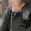pulsera hombre pig and hen Gorgeous George con correa cobalto-negra y cierre negro