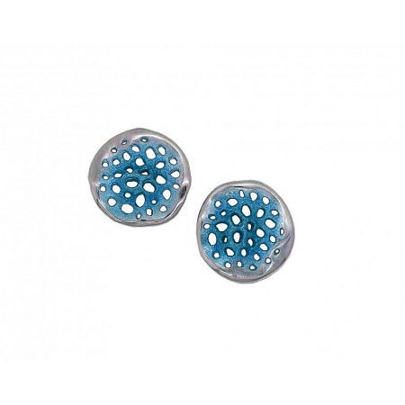 Pendientes de plata Orfega colección Micro mediano Azul