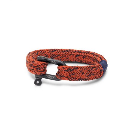 pulsera hombre pig and hen Gorgeous George con correa Rojo coral y azul marino con cierre de gancho negro