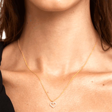 Collar Heart blanco de Oro 18k P de Paola