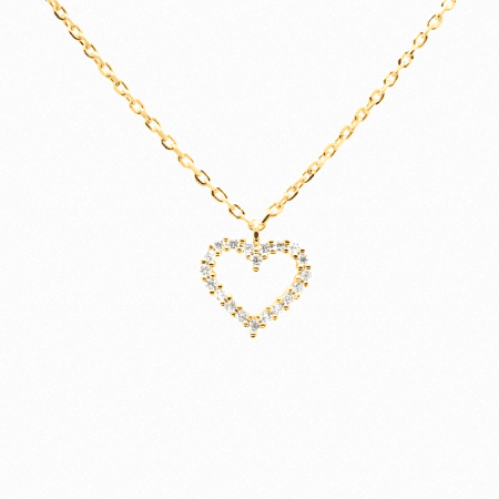 Collar Heart blanco de Oro 18k P de Paola original
