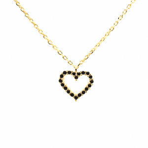 Collar Heart negro de Oro 18k P de Paola original