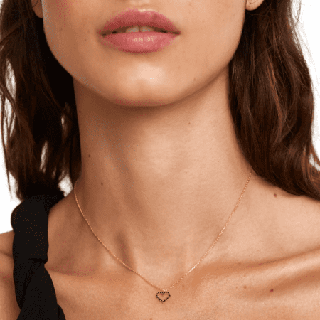 Collar Heart Negro de Oro 18k P de Paola