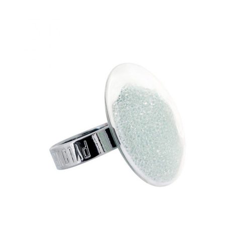 anillo Galet medium bolitas bolitas cristal transparentes Pylones