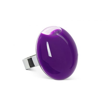 anillo Galet medium liquido morado Pylones