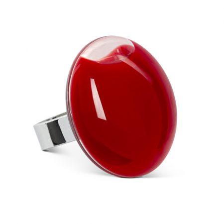 anillo Galet medium liquido rojo Pylones