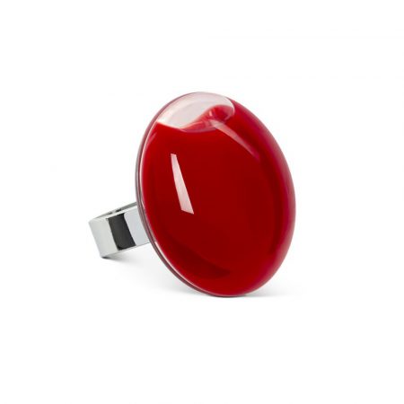 anillo Galet medium liquido rojo Pylones