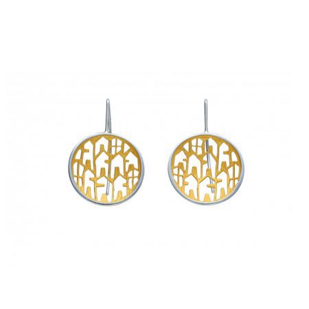 pendientes plata Orfega gancho grande oro mate Jordan