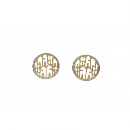 pendientes plata Orfega presion mediano ocre Jordan