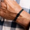 Pulsera para hombre Little Lewis cierre Negro de Pig & Hen