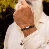 Pulsera para hombre Little Lewis con cierre Plateado de Pig & Hen
