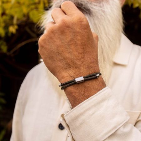 Pulsera para hombre Little Lewis con cierre Plateado de Pig & Hen