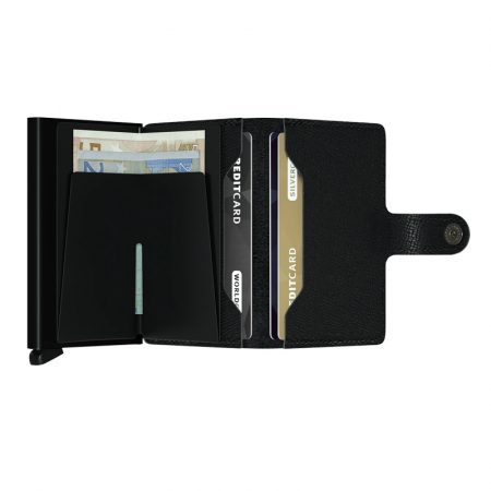 Cartera SECRID Miniwallet CRISPLE automática anticopia Negro abierta