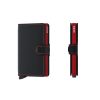 Cartera SECRID Miniwallet MATTE automática anticopia Negro Rojo