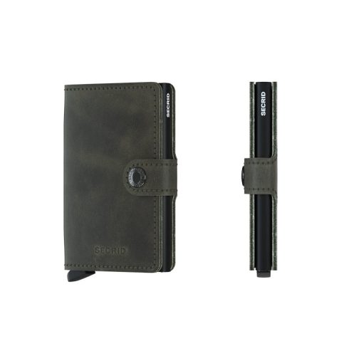 Cartera SECRID Miniwallet VINTAGE automática anticopia Verde oliva