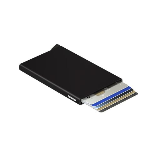 Tarjetero automático cardprotector Negro SECRID abierto