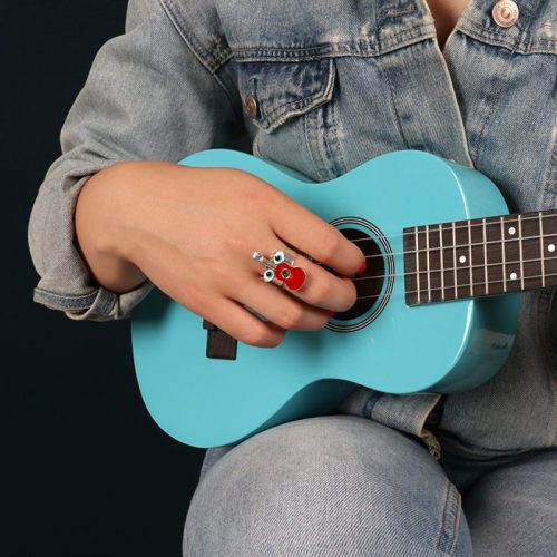 Anillo Jam plateado rojo Taratata 2