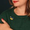 Broche Historia y Geografia plateado multicolor Taratata 2