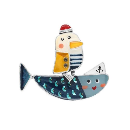 Broche Vuela Alto plateado multicolor Taratata 1