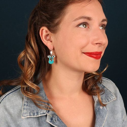 Pendientes Jam azul plateado Taratata 2