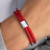 Pulsera Little Lewis 4mm 1 Rojo plata de Pig & Hen