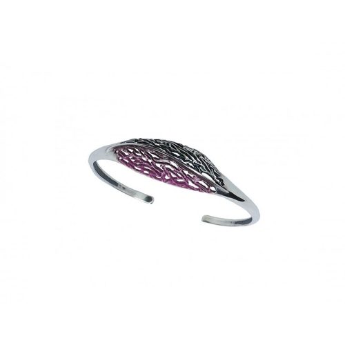 Pulsera Plata Orfega Burdeos Botanic