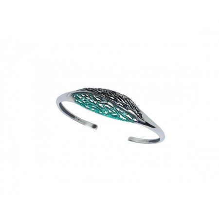 Pulsera Plata Orfega Turquesa Botanic