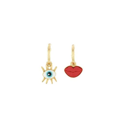 Pendientes boton Porte Bonheur Taratata suerte 1