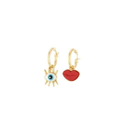 Pendientes boton Porte Bonheur Taratata suerte 3