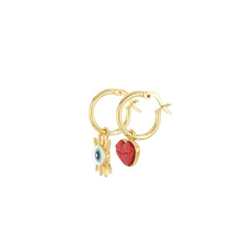 Pendientes boton Porte Bonheur Taratata suerte 4