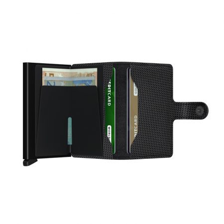 Cartera Secrid Miniwallet Mate Carbon Black automatica anticopia 3