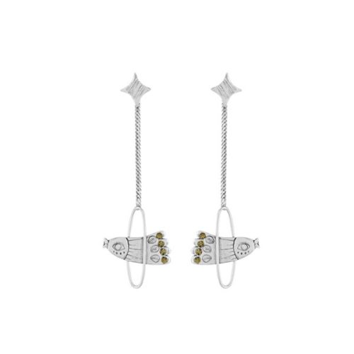 Pendientes Fragment Taratata Plata botón 1