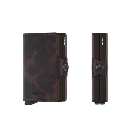 Cartera SECRID Doble Twinwallet automática anticopia Marrón Chocolate