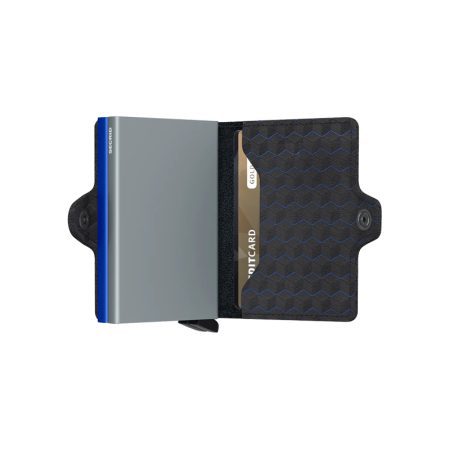 Cartera SECRID Doble Twinwallet automática anticopia Optical Titanio Azul 3