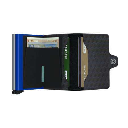 Cartera SECRID Doble Twinwallet automática anticopia Optical Titanio Azul 3